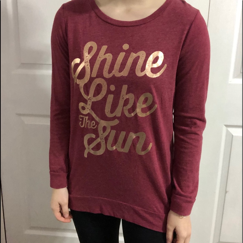 “Shine Like the Sun” Maroon and Gold Long Sleeve